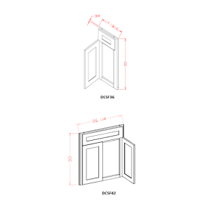 DIAGONAL CORNER SINK BASE FRONTS