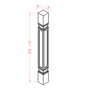 SQUARE DECORATIVE LEG