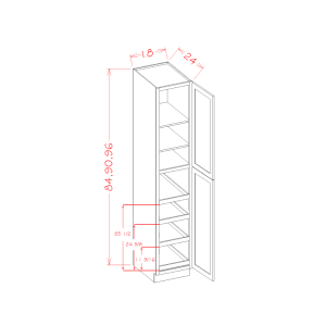 TWO DOOR UTILITY ROLLOUT SHELF CABINET KIT