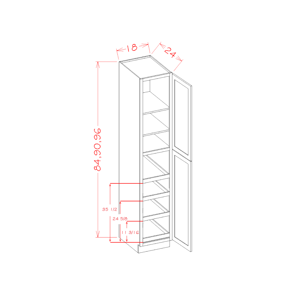 TWO DOOR UTILITY ROLLOUT SHELF CABINET KIT