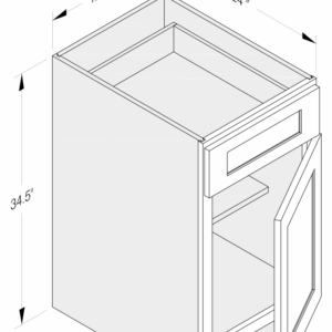 BASE CABINET 1 DRAWER 1 DOOR 1 SHELF