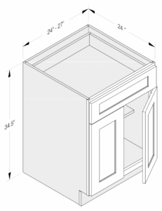 BASE CABINET 1 DRAWER 2 DOOR 1 SHELF