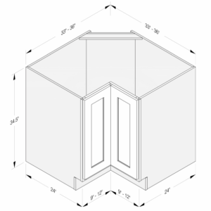 EASY REACH BASE CABINET 1 BI-FOLD DOOR 1 SHELF