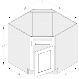 CORNER SINK BASE 1 DOOR 1 DUMMY DRAWER 1 SHELF