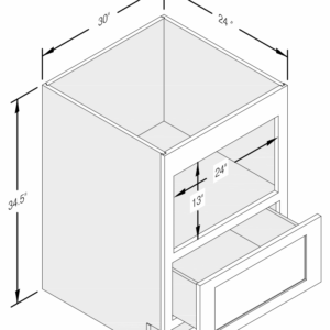 MICROWAVE DRAWER BASE 1 DRAWER 30''WIDE