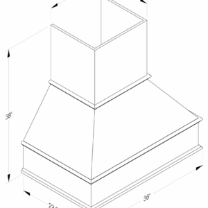 CHIMNEY STYLE WOOD HOOD