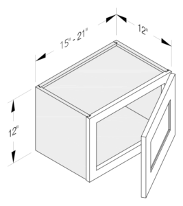 WALL CABINET SINGLE DOOR 12" H