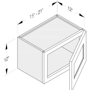 WALL CABINET SINGLE DOOR 12" H