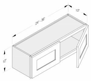 WALL CABINET DOUBLE DOOR 12"H