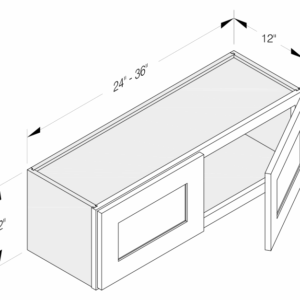 WALL CABINET DOUBLE DOOR 12"H