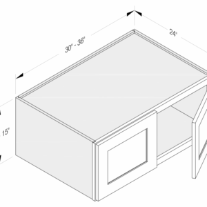 WALL FRIDGE CABINET 2 DOORS 15"H