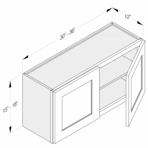 WALL BRIDGE CABINET 2 DOORS 1 SHELF 15''H