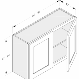 WALL BRIDGE CABINET 2 DOORS 1 SHELF 21''H