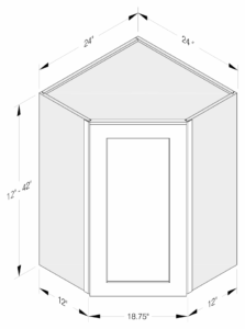 WALL DIGAGONAL CORNER CABINET 24"W