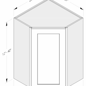WALL DIGAGONAL CORNER CABINET 24"W