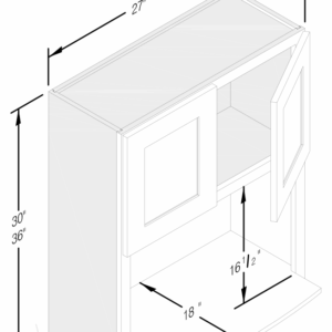 WALL MICROWAVE CABINET 27" W