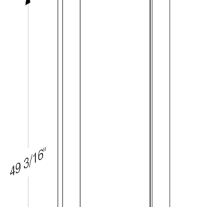 BOTTOM DOOR WITH HINGE HOLES AND BUMPERS