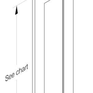 TOP DOOR WITH HINGE HOLES AND BUMPERS 11.5"W